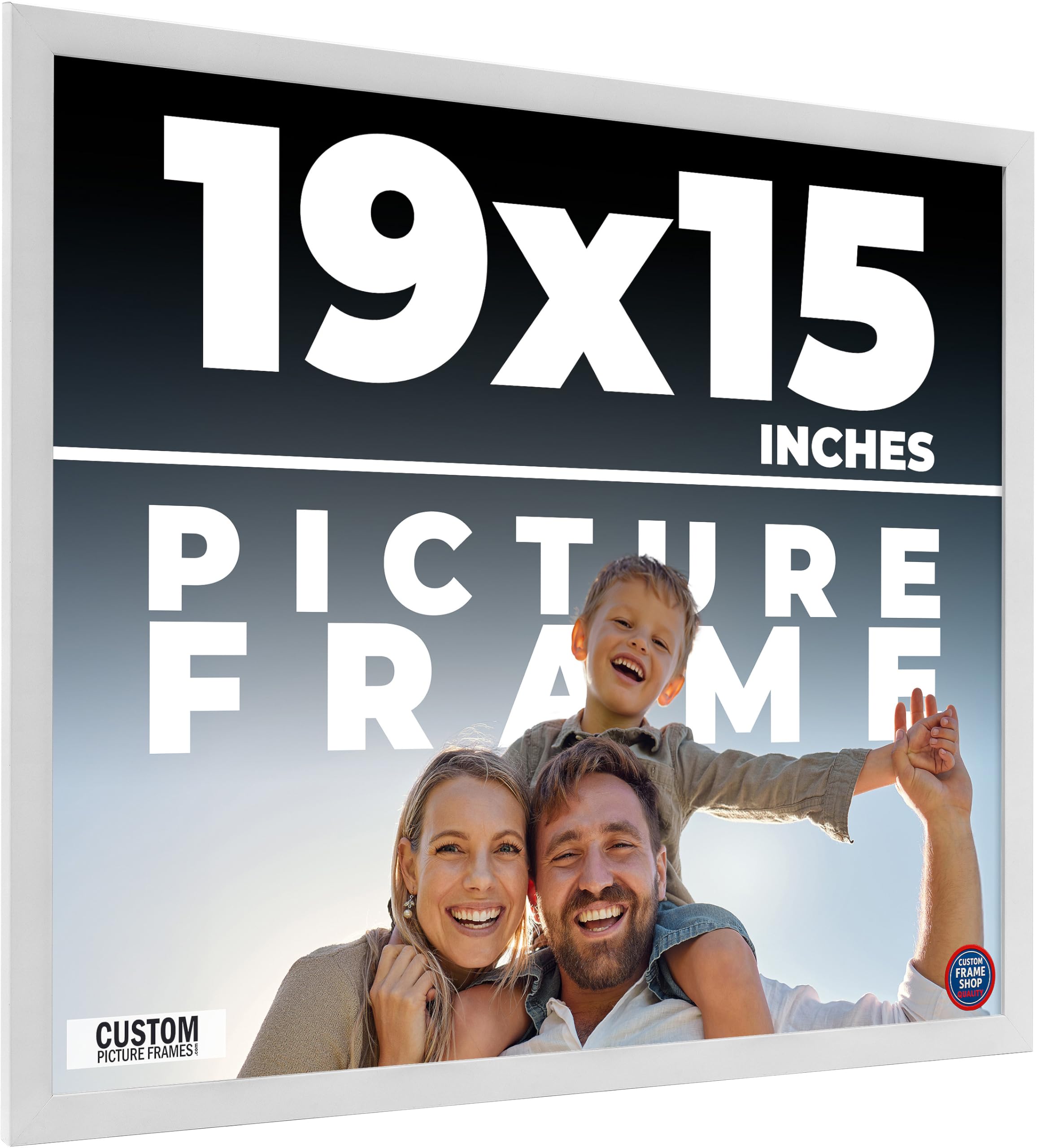 Amazon.com - 19x15 Frame White Real Wood Picture Frame Width 0.75
